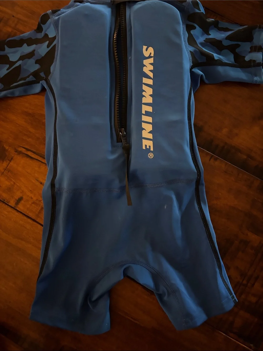 Kids Blue Rashguard One-Piece Swimsuit